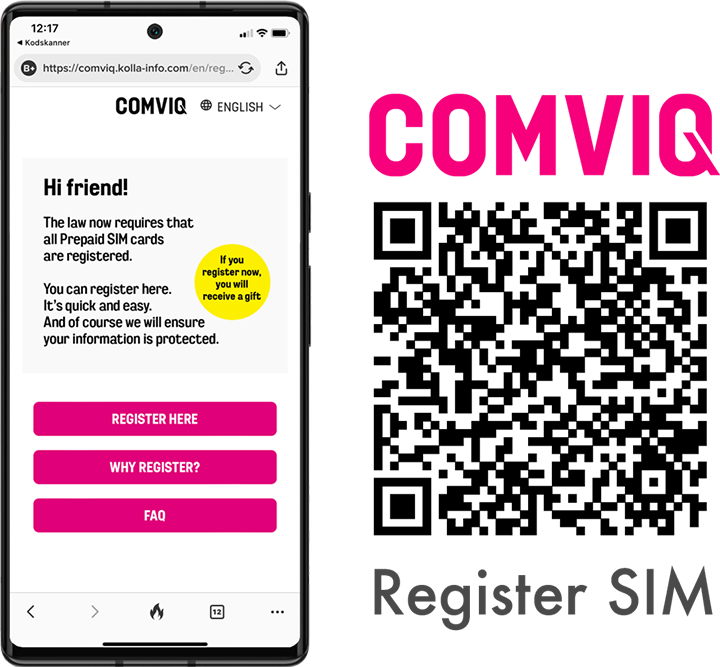 Comviq reaches hundreds of thousands of customers in dozens of languages ​​with a QR code